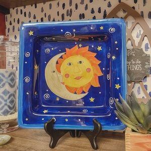 Hausenware, Inc Sun & Moon Decorative Plate 2002